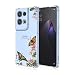 Produktbild COMAKU Hülle Kompatibel mit Oppo Reno 8 5G (Reno8 5G) Hülle klar Transparent Schlanke Schutzhülle Weich TPU Stoßstange 3D Geprägtes Mädchen Muster Stoßdämpfung Schutzhülle - Schmetterling