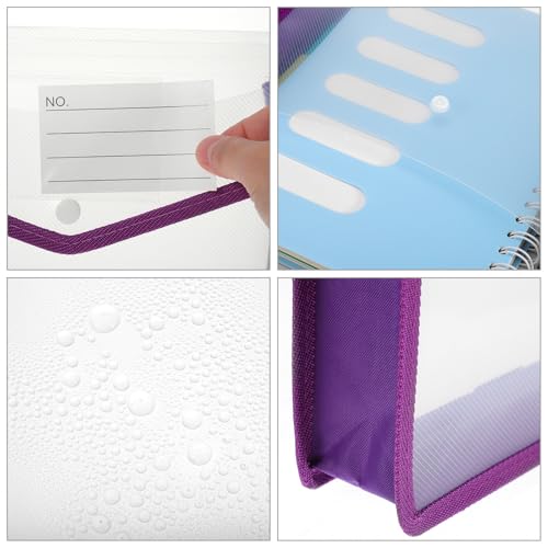 Pochette de classement format lettre porte-documents étanche bureau 5pcs - 3