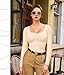 LODAY Long Sleeve Bodysuit for Women Tummy Control Body Suits Scoop Neck(nude Scoop Neck, XXX-Large)