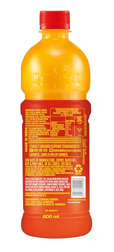 Image of Maaza Mango Drink, Original Flavour, 600 ml PET Bottle (Pack of 3)