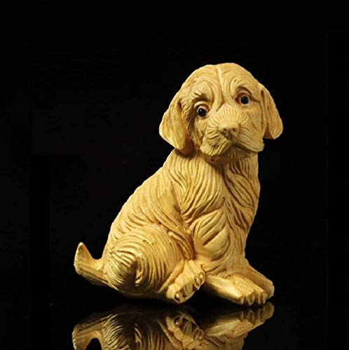 Statue en buis sculptée à la main objet d'art artisanal haut de gamme pour intérieur chic