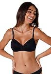 Lovable Reggiseno Balconette Senza Ferretto in Microfibra | Coppe Leggermente Imbottite | Comfort Invisibile sotto Abiti | Intimo Sensual Touch Donna, Nero, 36 / 4B