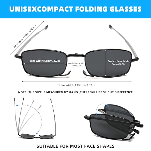 Sunglasses for Men Women Polarized Folding Sunglasses with Case Spring Hinge UV Blocking Foldable Sunglasses4
