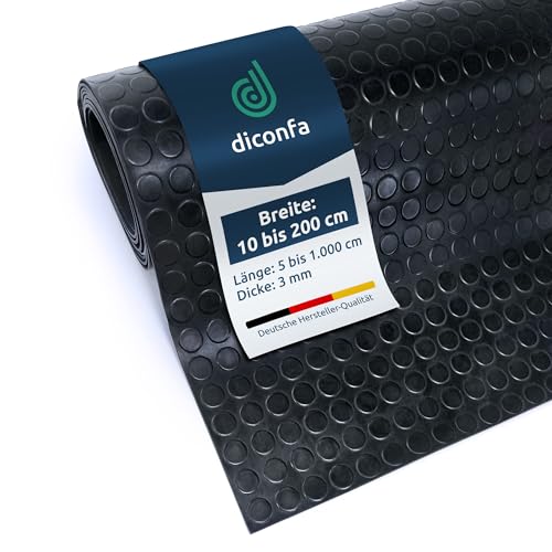 diconfa tappetino in gomma con borchie spessore 3mm - LARGHEZZA 0,1m a 2m - LUNGHEZZA 0,05m a 10m - SCELTA: 700 x 300mm - rivestimento pavimento antiscivolo magazzino officina garage industria ecc.
