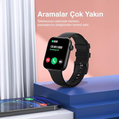 Inteya HiWatch Neo Amoled Ekran Android Ve Ios Uyumlu Sesli Görüşme Özellikli Akıllı Saat Pembe - Görsel 5