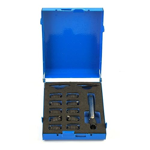 Well Drilling Kit, with Storage Box 13 Pcs Spot Weld Cutter Set Double Sided Spot Weld Cutter Remover Drill Bits Hex Shank Removal Tools for Car Spot Weld