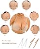 Sexy Code 1701 Womens Low Plunge Push Up Bra with Clear Straps Low Cut Convertible Underwire Padded Cleavage Bra