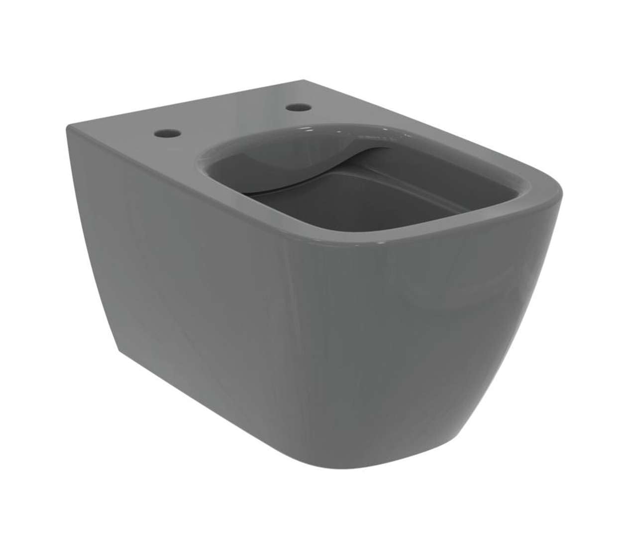 Inodoro suspendido gris brillo RimLS+ de diseño Ideal Standard