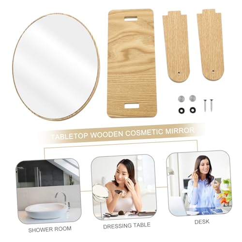 Miroir de maquillage en bois pivotant style moderne chic COLLBATH