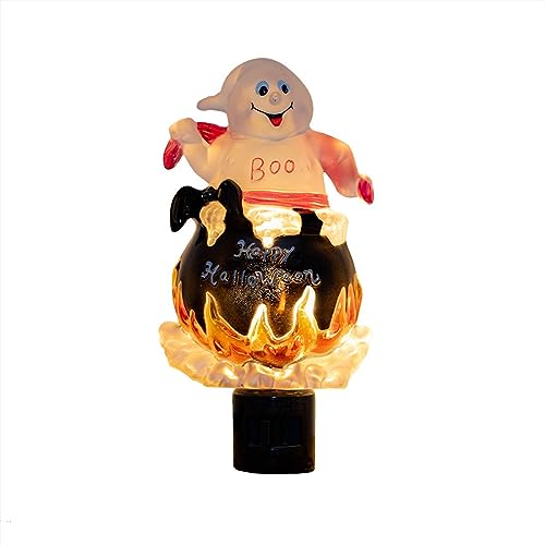 Image of Novelty Lights LED Lamp Lamp Ghost in Cauldron Halloween Decoration Night Light with Swivel Plug
