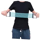 Cabilock Banda de Entrenamiento para Músculos Pectorales con Cuerdas Ajustables Expansor de Pecho con Resorte Desmontable Equipo de Ejercicio de Resistencia con Mango Ergonómico para