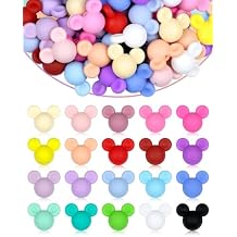 60 PCS FIVEIZERO Focal Beads - Mouse Focal Beads, Mouse Head Silicone Focal Bead for DIY Keychains, Bracelets, Necklaces, Pens, Lanyard Making - Ideal for Crafts and Jewelry Making Projects