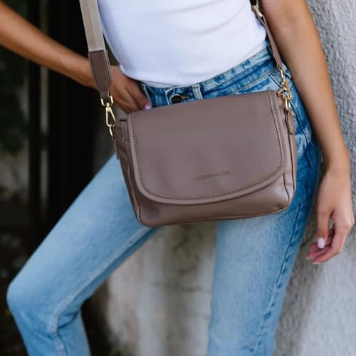 Image of Modern+Chic Crossbody Bag for Women - The Signature Crossbody Purse, Vegan Leather Sling Bag with Matching Wallet & Key Fob