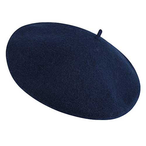 TRIXES Marine Baskenmütze für Frauen - Mütze für Faschingskostüme - Flauschige Wintermützen/Accessoires - Warme und gemütliche Baskenmützen - Tolle Geschenke für Mädchen