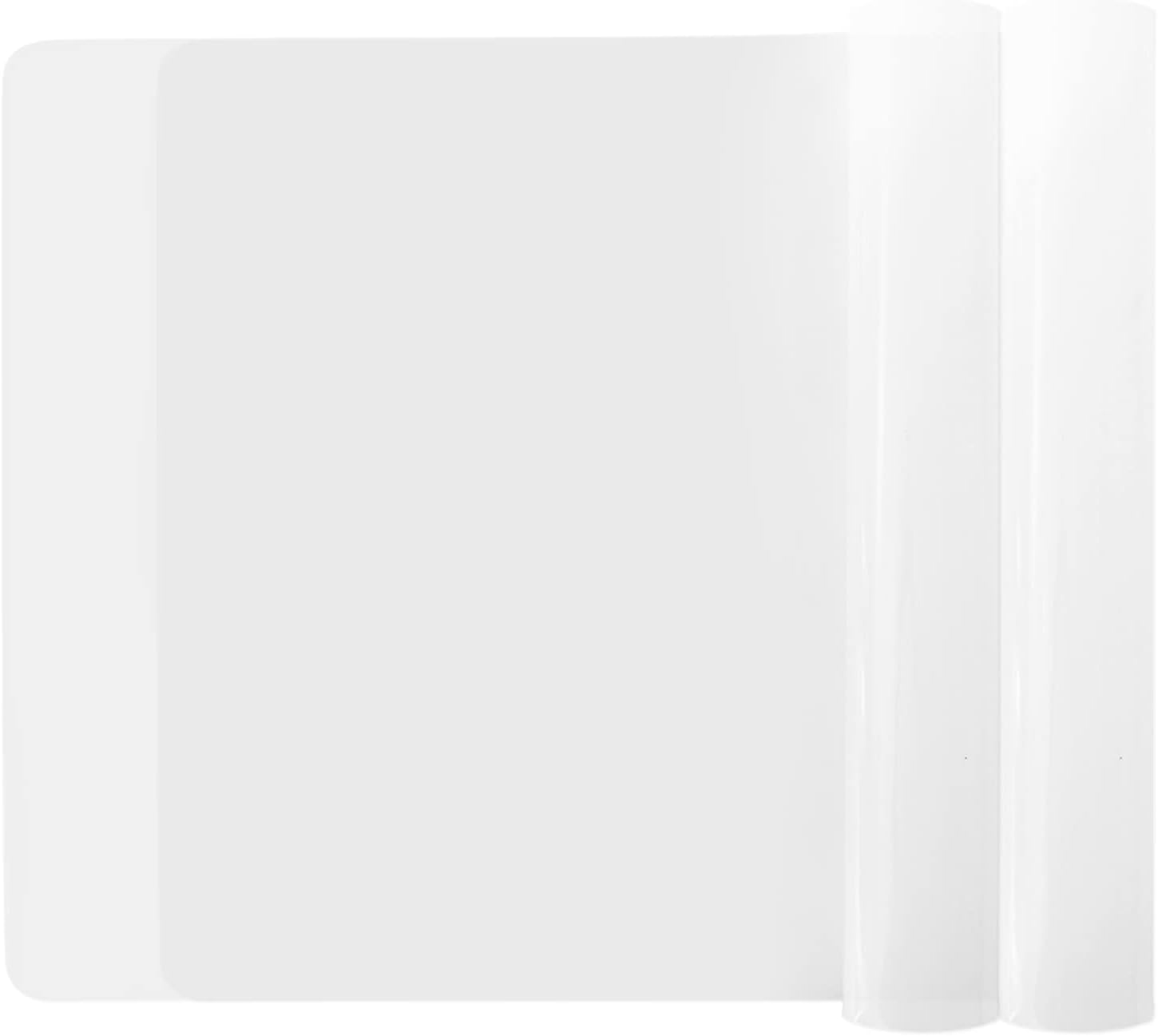 KitchenRaku Extra Large Silicone Mat for Kitchen Worktop Protector, Nonstick Heat Resistant Countertop Mat, Nonskid Placemat, Craft Mat, Table Mat (Transparent, 2PCS;70x50cm)