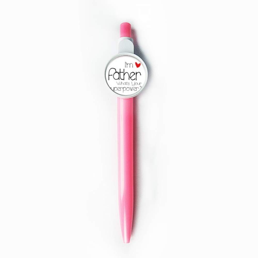 Stylo rétractable bleu écriture fluide motif Father