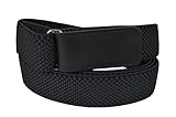 Olata Elastischer Klettband Gürtel für Herren / Damen, voll einstellbar - 3cm. Schwarz
