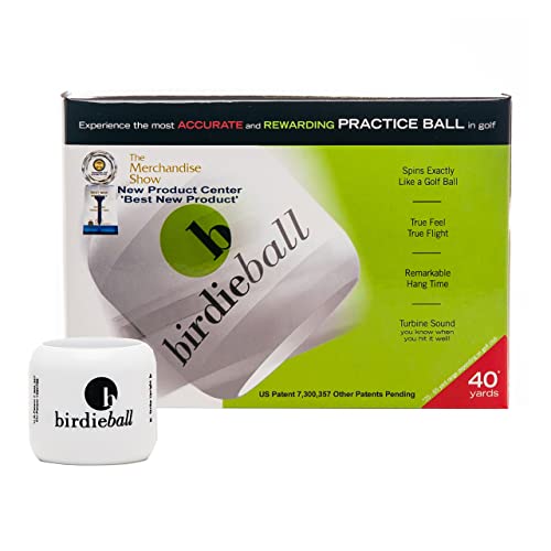 BirdieBall Golfbälle zum Üben, Full Swing, Limited Flight Golf Übungsbälle, perfekte Trainingshilfe für alle Golfer (12 Stück)