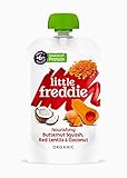 Little Freddie Organic Baby Food Stage 1 Butternut Squash Red Lentil and Coconut, 6x120g Pouches - from 6 Months, 720 gram