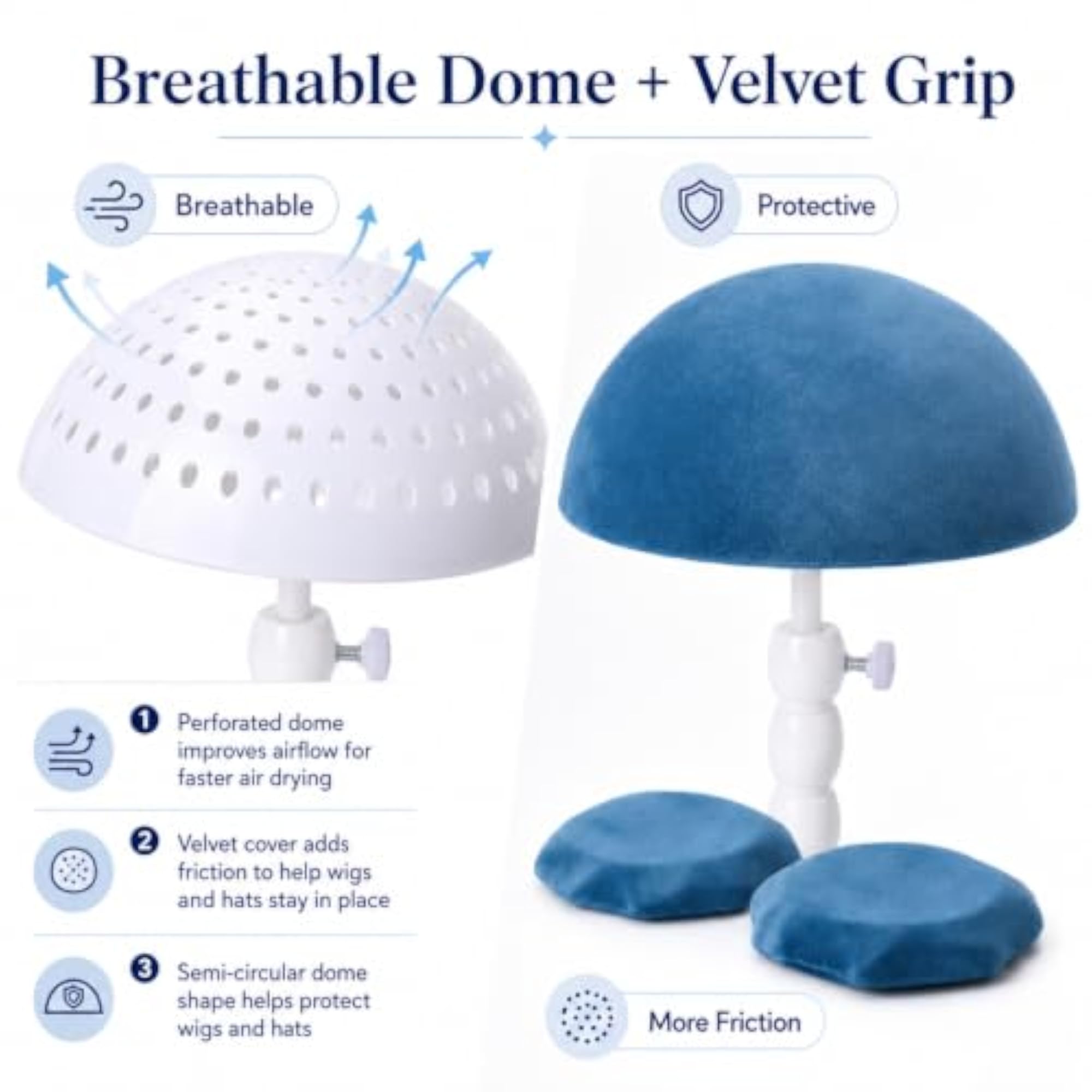 Portable Adjustable Plastic Wig Stand