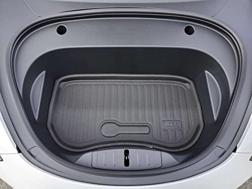 3D Maxpider All-Weather Front Trunk Mat For Tesla Model 3 2021-2023 (Beaded Basin Only) Premium Custom Fit Cargo Liner (Not For Pre-2020 Model With Smooth Basin) #TOP1