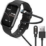 Compatible with MorePro F12 Smartwatch Charger, Magnetic USB Charging Cable Replacement Charger Compatible with MorePro H86 Fitness Tracker/FITVII H86 Fitness Tracker 1.57'(Black)
