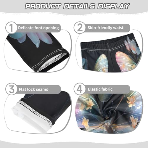 Toddler Girls Leggings Printed Yoga Pants Leggings Butterfly White Flower for Kids3