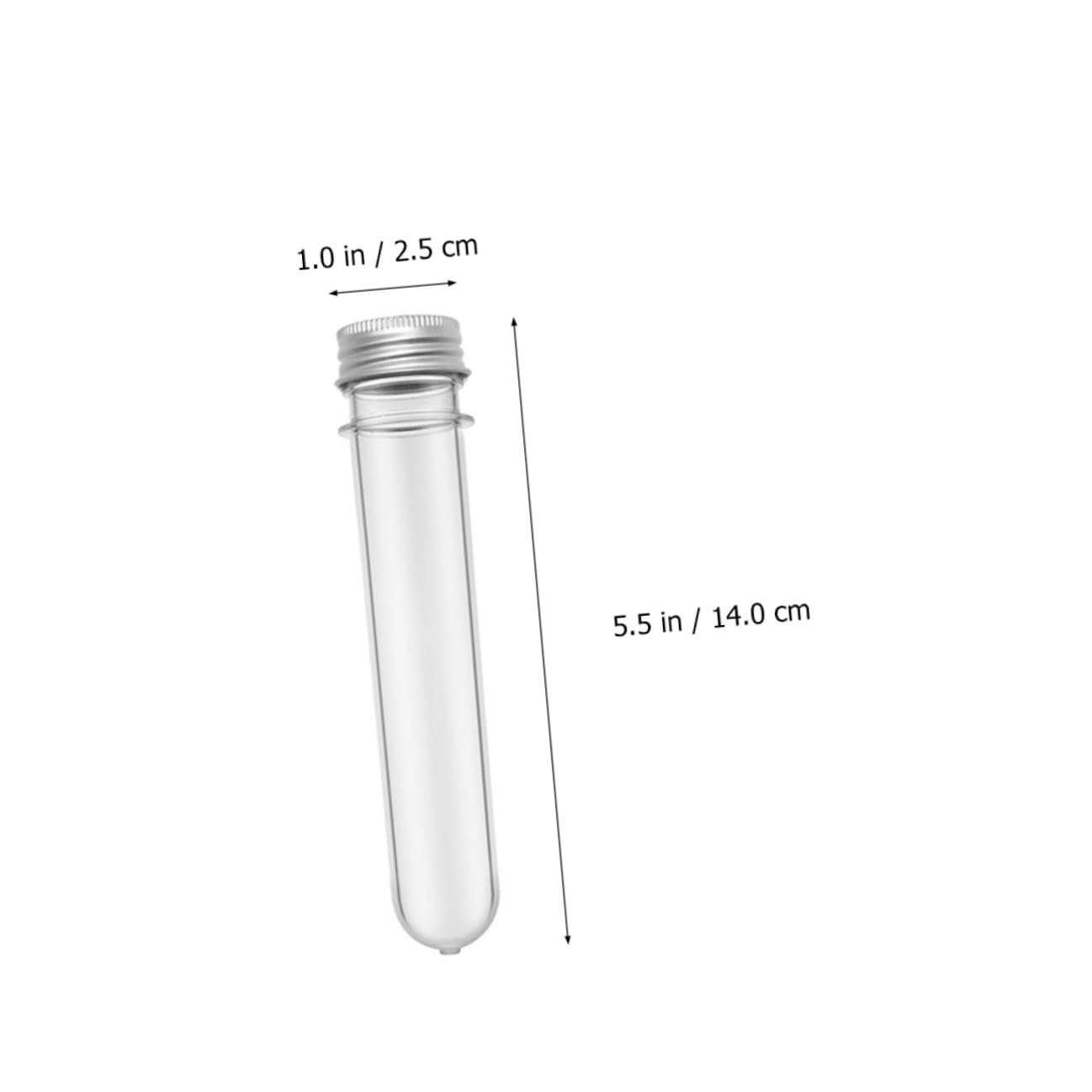 50 Pezzi Provette Trasparenti in Pet da 45ml Tappo a Vite, Bottiglie Portatili Ben Sigillate per Conservare Spezie e Profumatori