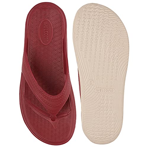Image of WELCOME Women's Extra Soft Slippers with Cushion FootBed for Adult | Comfortable & Light Weight| Stylish & Anti-Skid| Waterproof & Everyday Flip Flops for Ladies /Girls