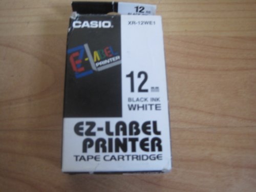 Casio-XR-12WE1-Label-Printer-Tape-Black-and-White