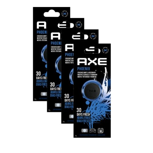 Image of AXE Air Freshener Mini Vent Clip, Odor Eliminator, Air Purifier Provides A Long Lasting Scent (0.7 Fl Oz (Pack of 4), Phoenix)