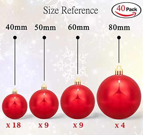 Ams 40Ct Christmas Ball Plated Ornaments Tree Collection For Holiday Wedding Party Decoration thumb #1
