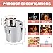 Alcohol Still 3Gal/12L Alcohol Distiller Stainless Steel Distillery Kit for Alcohol w/Copper Tube Home Brewing Kit Build-in Thermometer for DIY Whisky Wine Brandy