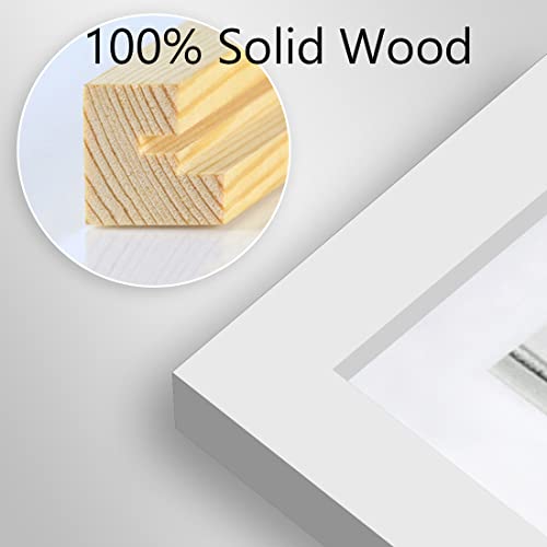 Bojin 10X14 Picture Frames White Display 8.5X11 Picture Frame With Mat Document Wooden Photo Frame Diploma And Certificate Frame For Wall Hanging Home Decoration-10X14 White #TOP1