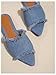 Verdusa Women's Pointed Toe Denim Sandals Open Toess Slip On Mules Blue 9