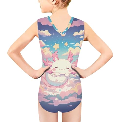 Image of Mumeson Girls One Piece Swimsuits Lightweight V-Neck Swimwear Bathing Suits for Little Girls 3-14 Years