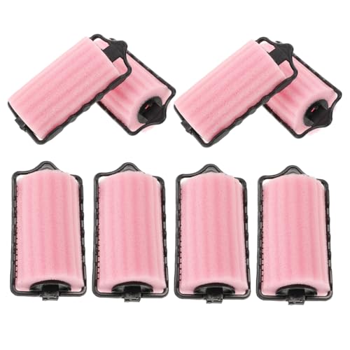 IWOWHERO 8Pcs Hair Rollers Self Holding Curlers for Effortless Waves for All Hair Types Comfortable Damage Styling for Salon Results