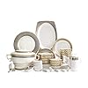 Elevate Your Dining Experience with the 60-Piece Luxury Bone China Dinnerware Set – Embossed Gold Elegance Awaits, Order Yours Today! – XFZJCHAP