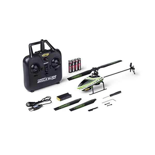 Carson 500507171 - Ferngesteuerter Helikopter Tyrann Single Blade 320 2,4 GHz - RC Flugzeug ab 16 Jahre, 100% RTF Komplettset, mit HÃ¶henkontrolle und Start- & Landefunktion, grÃ¼n