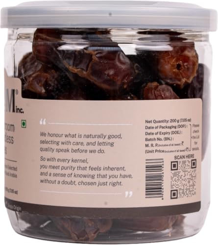 Image of Lagom Mabroom Seedless Dates 200g | Premium Pitted Saudi Khajoor | Firm, Chewy Texture with Rich Caramel Taste | No Added Sugar, No Preservatives | Vegan, Gluten Free, Non-GMO