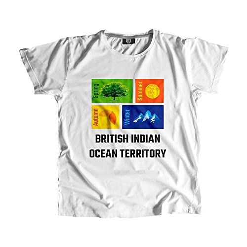 T-shirt British Indian Ocean Territory blanc ample pour homme et femme