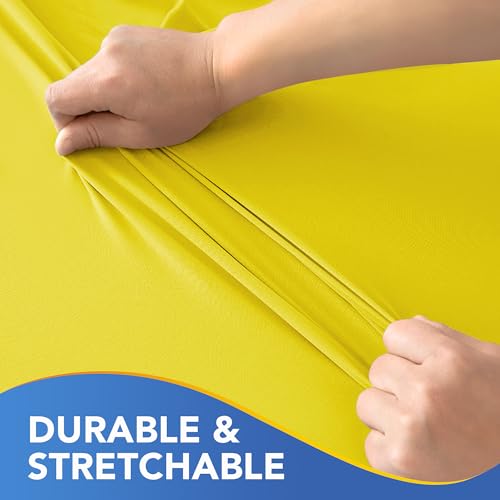 Enjoyidea Fitted Square Tablecloth 36x36 Inch-2 Pack Yellow Card Elastic Spandex Table Clothes-Small Stretch Folding Table Cover Topper Cap for Kitchen Dining Picnic Patio Outdoor Party Tables by Enjoyidea - Image 9