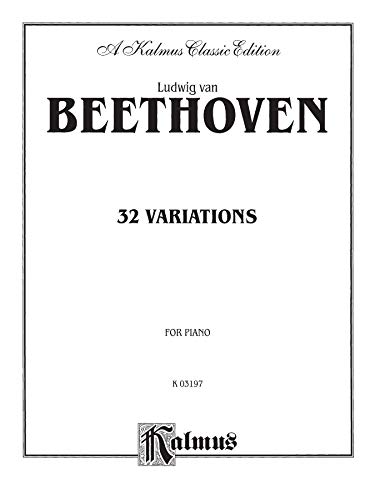 Partition Beethoven 32 Variations pour piano édition de prestige