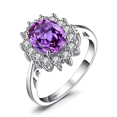 Bague de fiançailles en argent 925 étincelante de 2,6 carats pour elle
