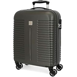 Mejores Maletas Para Avion ROLL ROAD India, Maleta De Cabina Rígida 55cm Unisex Adulto, Antracita, Media
