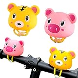 Bonito diseño -- el timbre de la bicicleta tiene un bonito diseño de cerdo rosa y tigre, que es atractivo y práctico. Montar en una bicicleta puede agregar mucha diversión.