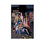 Gufatoo Poster vintage Katseye Couverture de groupe de musique pour chambre, art mural esth�tique en toile, d�coration de chambre � coucher Poster 30 x 45 cm
