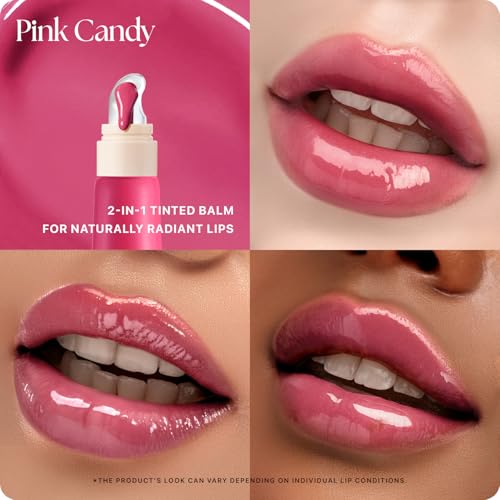 Image of Nature Republic Honey Melting Lip Butter Balm - Hydrating Tinted Plumping Lip Balm with Peptides, for Sheer & Glossy, Fuller-Looking Lips (Pink Candy)