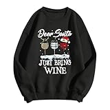 Design festif : des détails tels que des flocons de neige et les trois verres à vin de conception différente avec motif léopard, aspect bois et bonnet de Noël font de ce haut un accroche-regard attrayant