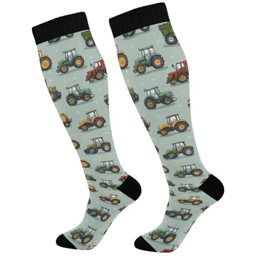 Image of Pigsaly Red White Polka Dot Womens Compression Socks Athletic Tube Sock Knee High Socks Outdoor Sport Socks